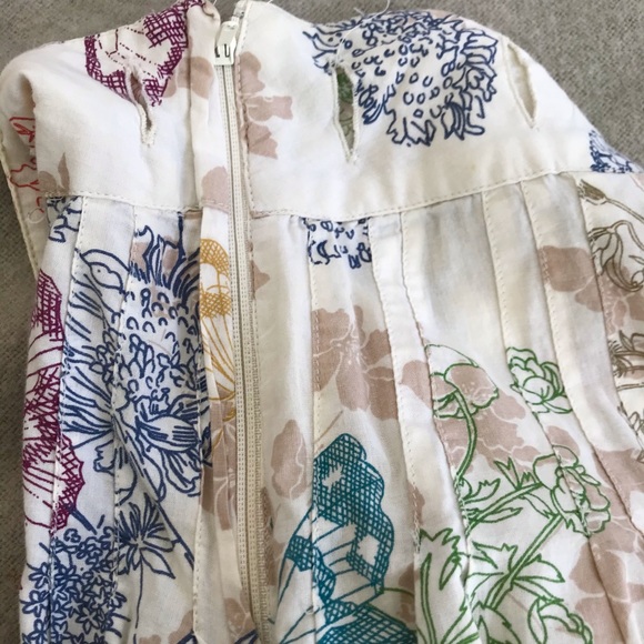 H&M cotton floral print A-line skirt sz 4 - Picture 3 of 4